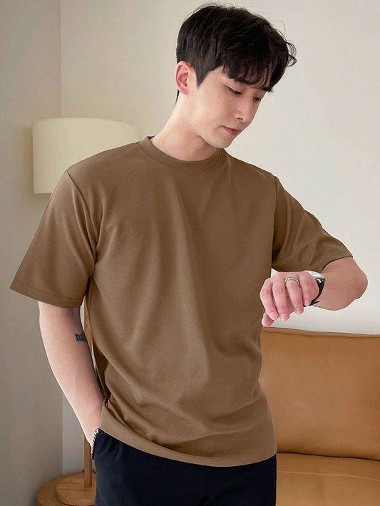 MEN'S BROWN TEE PLAIN