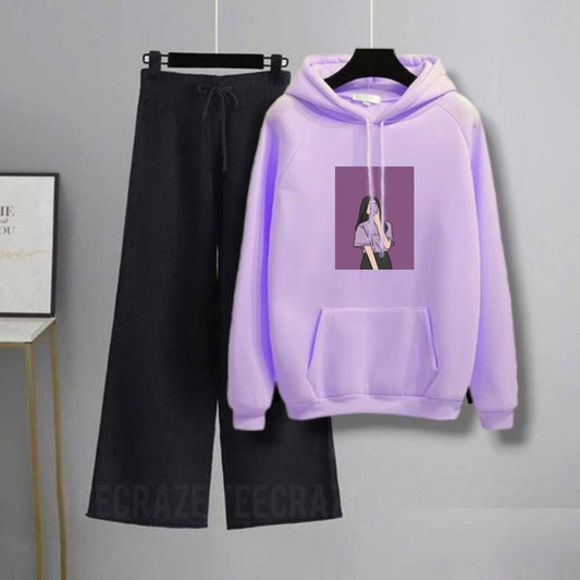 LILAC HOODIE SELFIE GIRL - BLACK FLAPPER