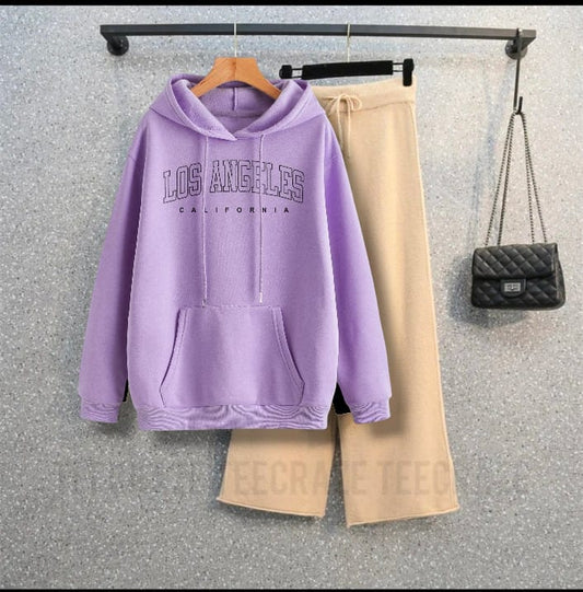 LILAC HOODIE LOSS ANGELES -BEIGE FLAPPER