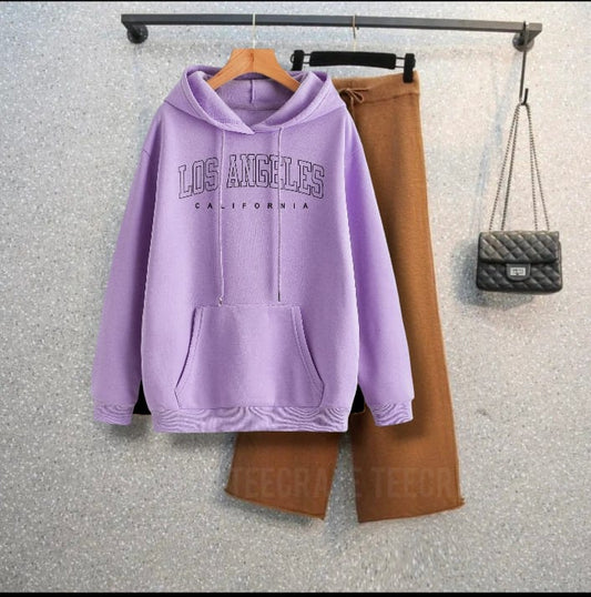 LILAC HOODIE LOSS ANGELES -BROWN FLAPPER