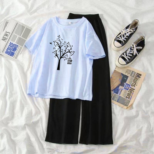 BLACK FLAPPER - SKY BLUE TEE NEW TREE